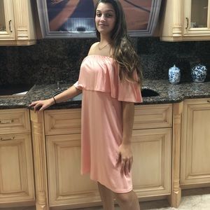 Pink Off the shoulder dress